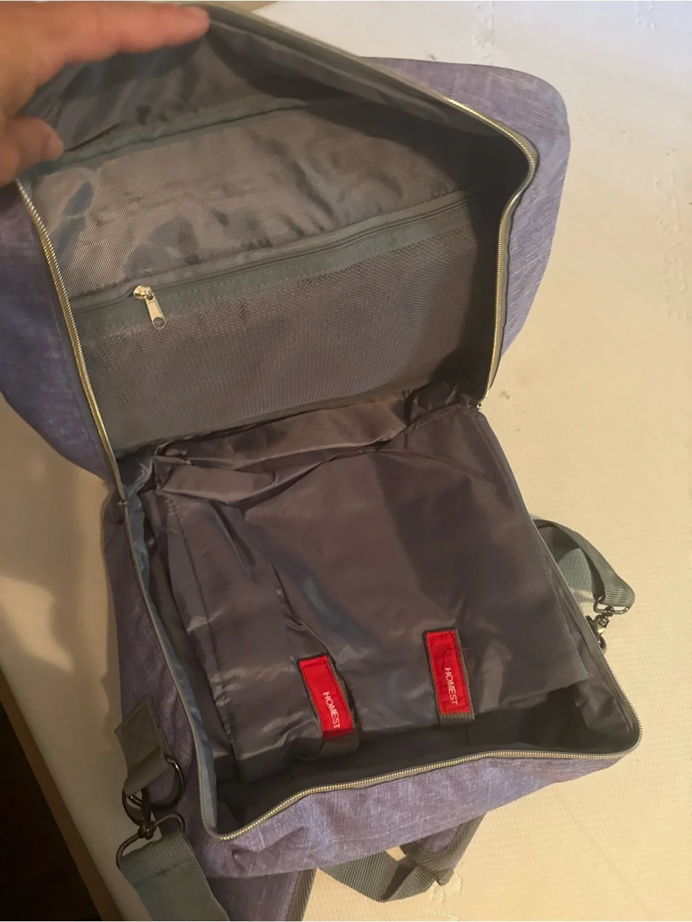 Purple Men's Travel Tote Bag